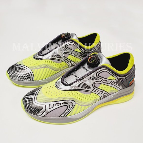 GUCCI SNEAKERS MENS ULTRAPACE R LEATHER SHOES w DOUBLE G LOGO sz 7G 7.5 US - Picture 5 of 16